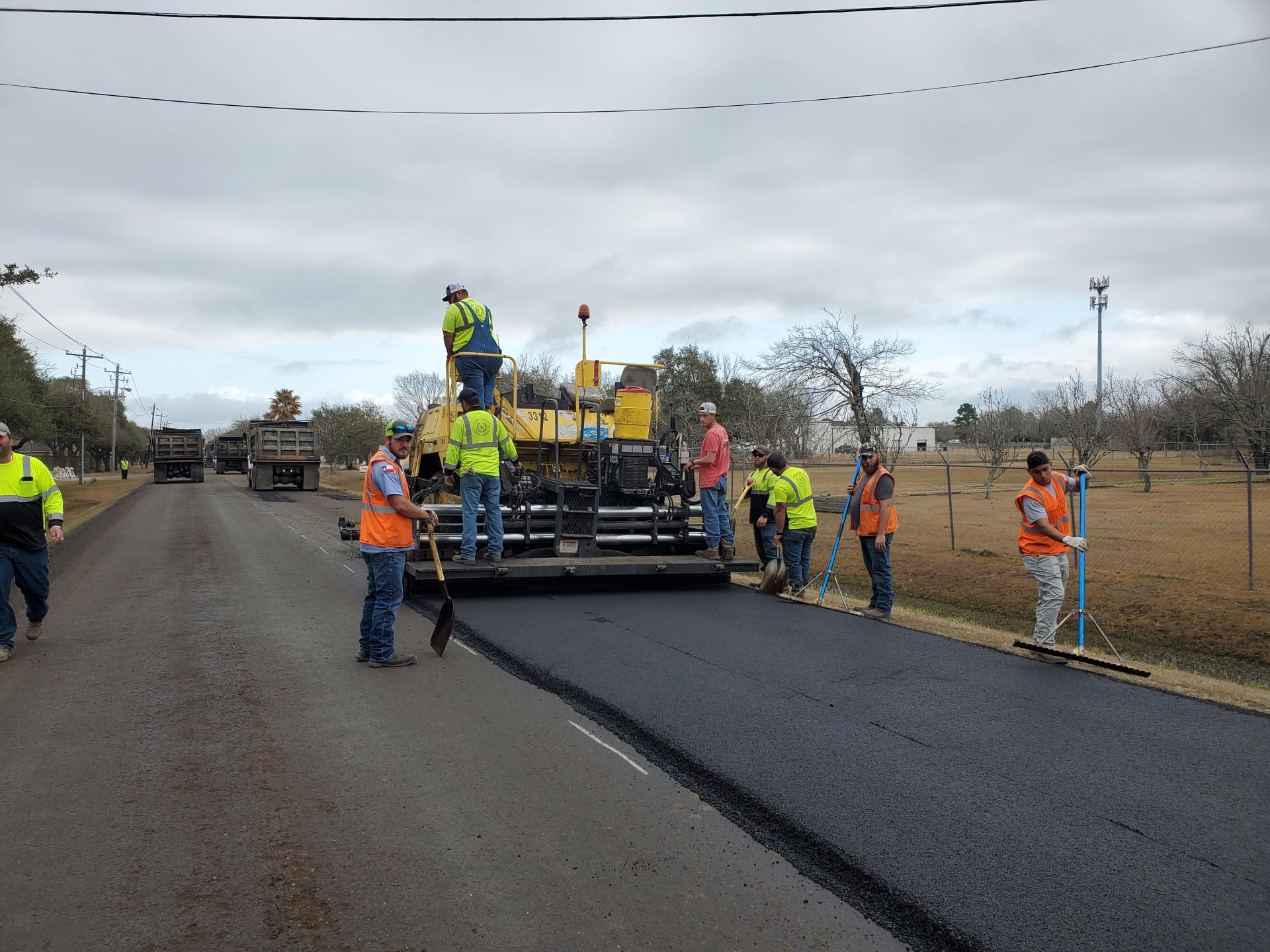 Road and Bridge North Service Center repairs Harkey Road