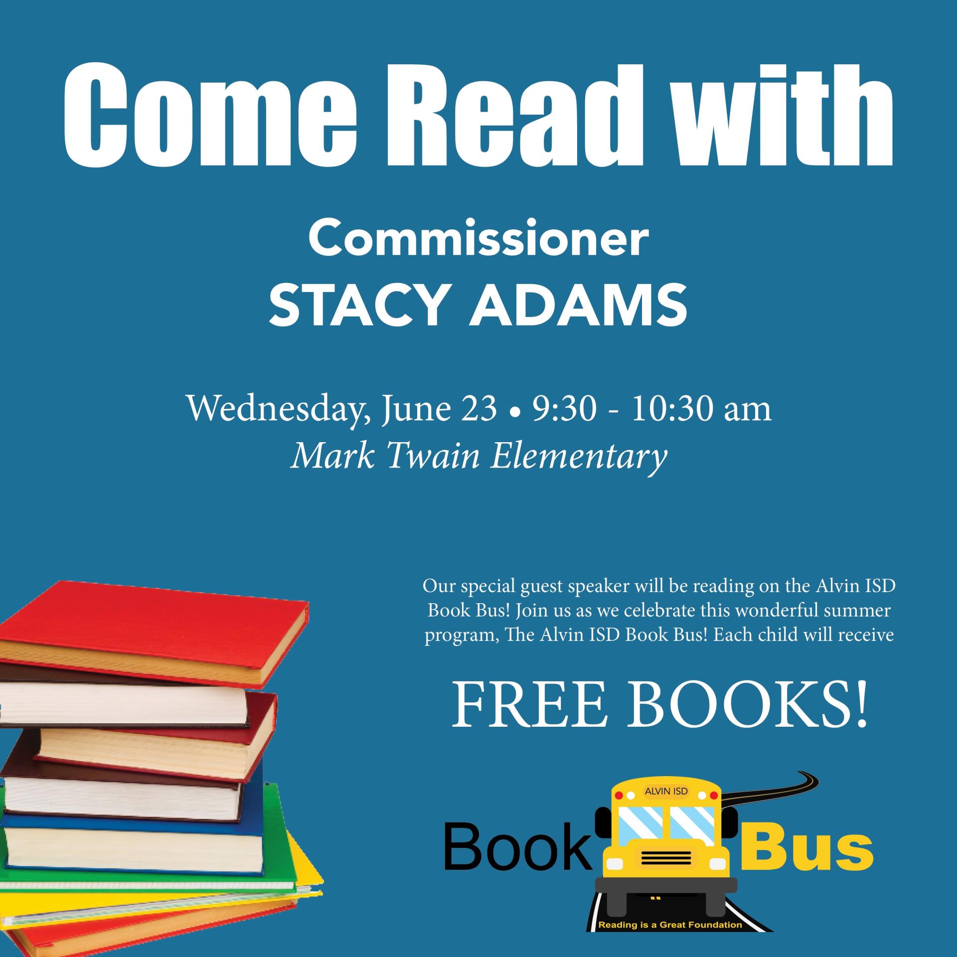 Come Read with Commissioner Adams