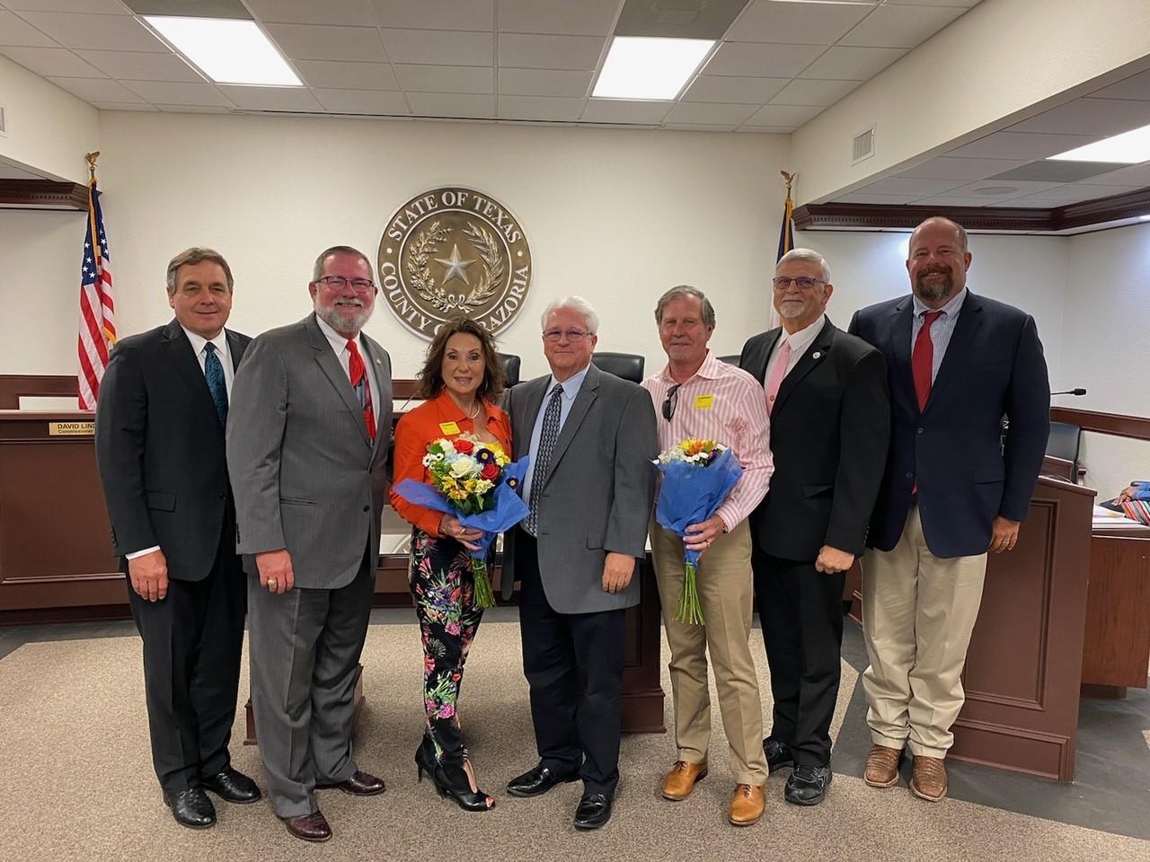 Honoring the President of Pearland Chamber of Commerce for her years of service.