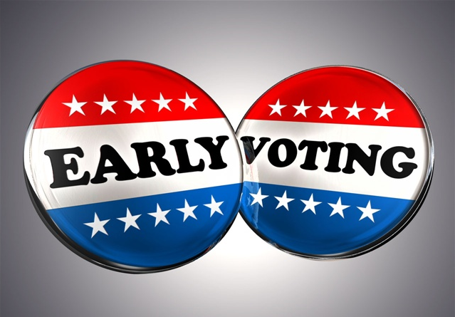 Early voting buttons